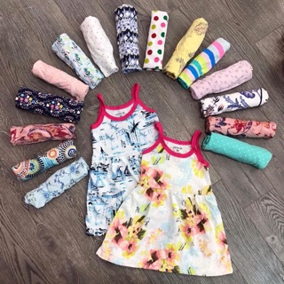 Combo 5 váy hai dây size 11-12kg và 14-16kg