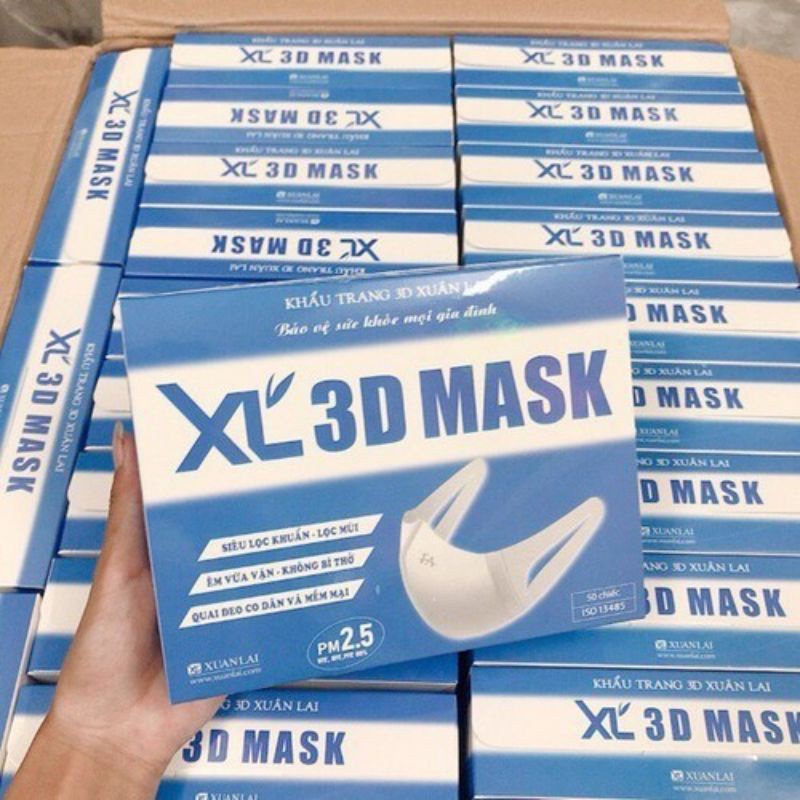 Khẩu trang 3D mask Xuân Lai hộp 50 cái