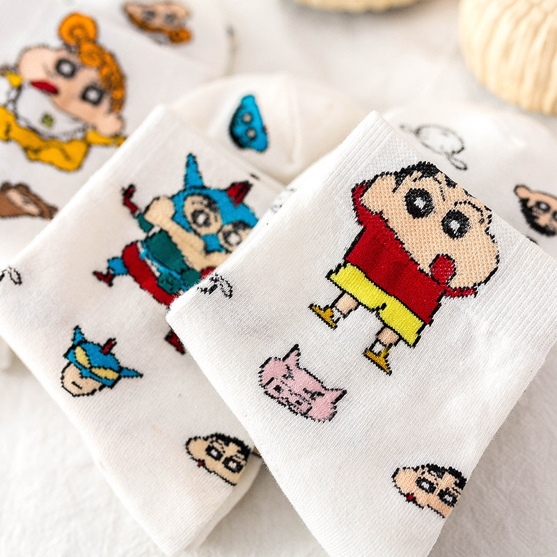 Đôi tất KokoroCare XX-01 họa tiết hoạt hình Crayon Shin-Chan một kích thước cho trẻ từ 7 tuổi trở lên