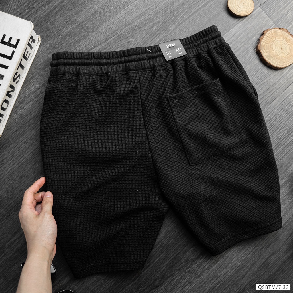 Quần short lửng thời trang essentials chất vải thun pique dòng cao cấp, lên form cực đẹp 9486