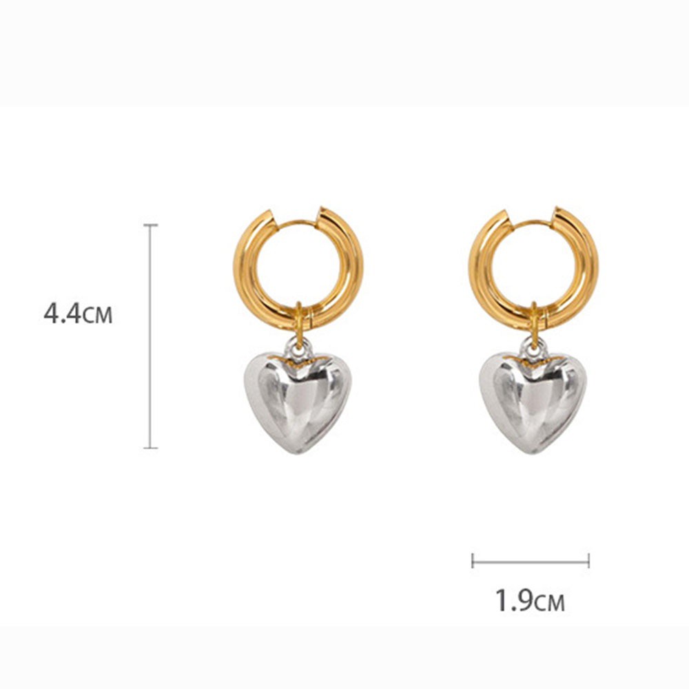 QQMALL Gifts Dangle Earrings Simple Fashion Jewelry Hoop Earrings Minimalist Women Girls Korean Geometric|Sliver Color Street Style Ear Stud/Multicolor