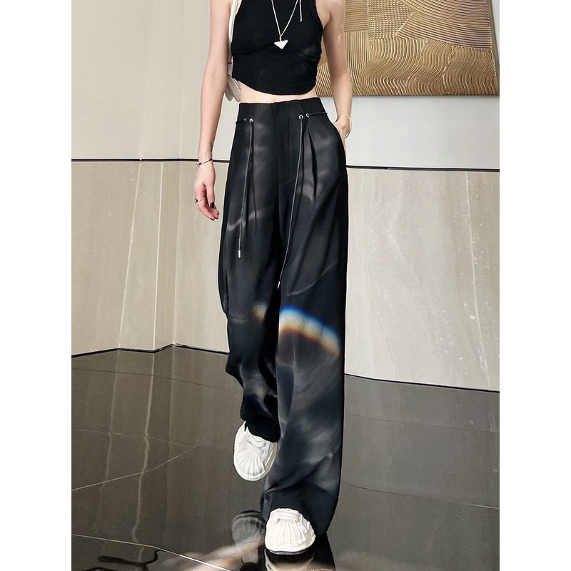 Quần Dài Chiffon Ống Rộng Lưng Cao Dáng Suông Thời Trang Mùa Hè Hàng Mới