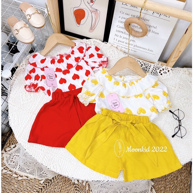 Set bộ tim cánh tiên cổ bèo cho bé gái 8-20kg