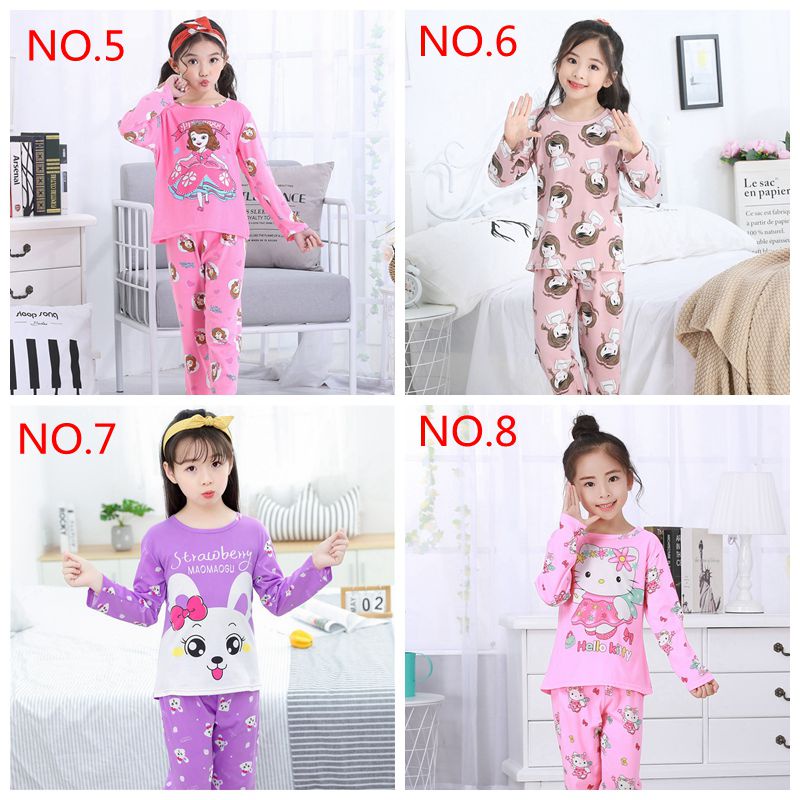 Bộ Đồ Ngủ Tay Dài Dễ Thương Dành Cho Bé Gái