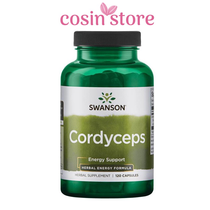 Viên uống Đông Trùng Hạ Thảo Cordyceps Swanson 120 viên tăng cường sức khỏe Cosin Store