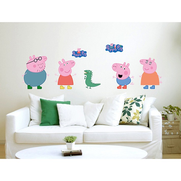 Decal dán tường Heo Peppa