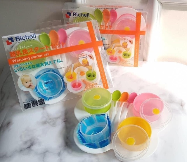 Bộ dụng cụ ăn dặm khởi đầu Richell - mã 11816
