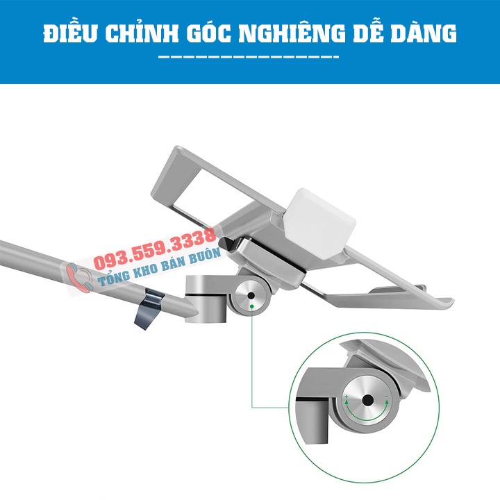 Giá Treo Màn Hình OL 3L 15 - 24 - 27 - 32 Inch Kèm Kệ Đỡ Laptop - Macbook - Ipad 11 - 17.3 Inch - Hợp Kim Nhôm