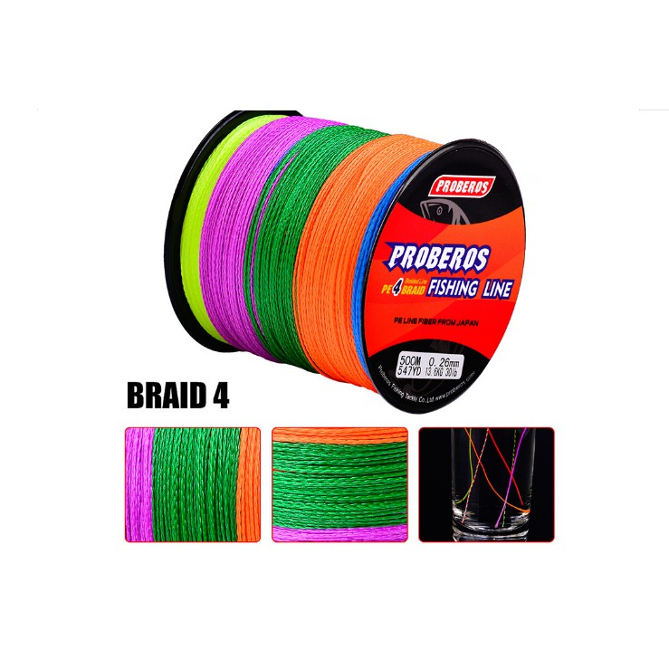 Dù nhện PE X4 Braid  PROBEROS loại 1000m , made in Japan