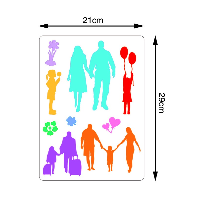 Khuôn mẫu vẽ tranh gia đình bằng nhựa rỗng DIY