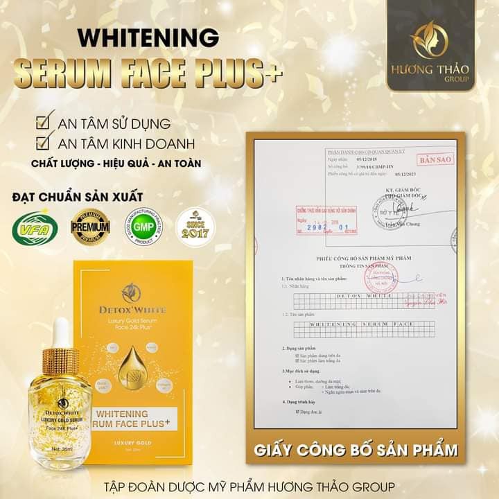 Serum dưỡng da Luxury gold serum Plus Detox'White chống lão hóa da