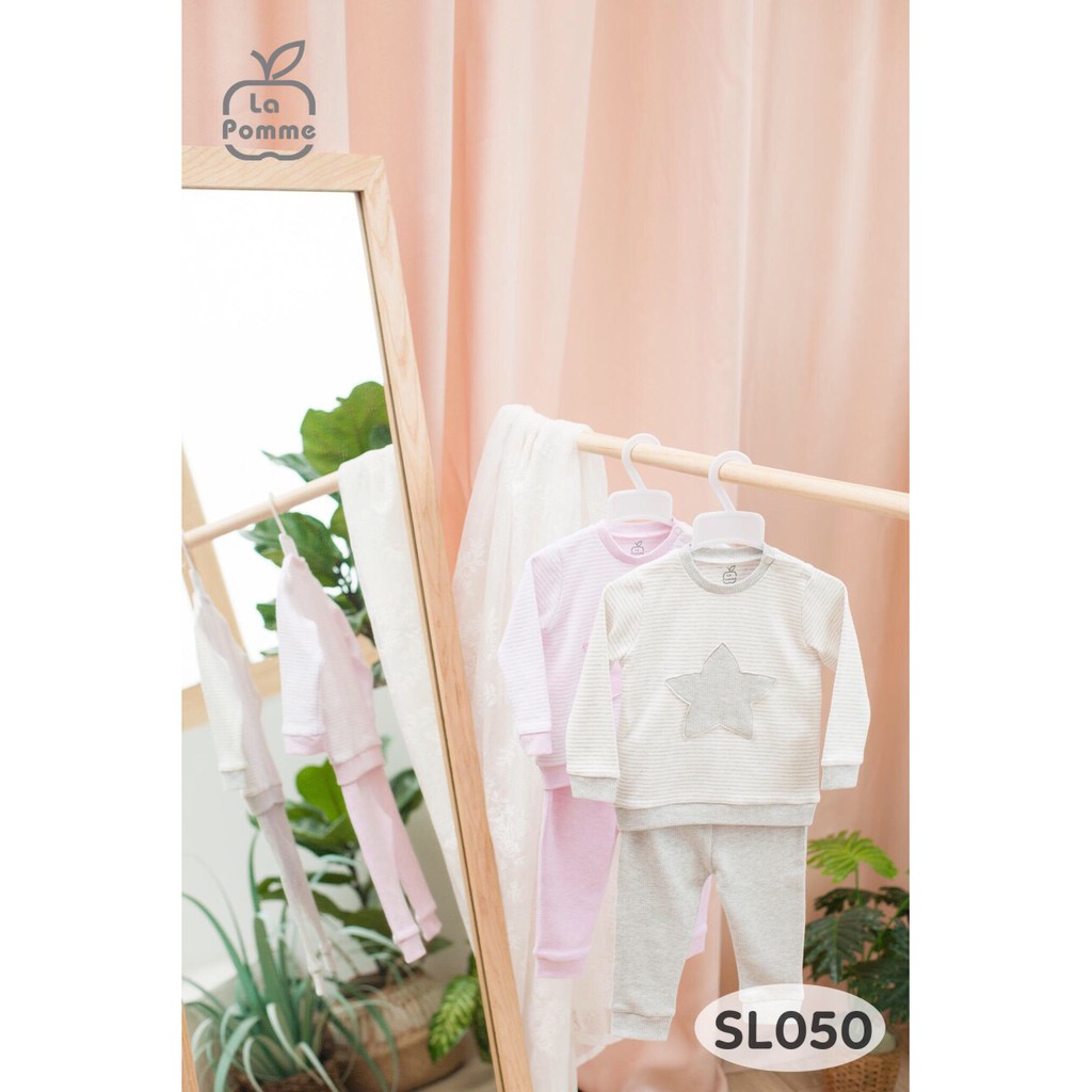 Bộ quần áo trẻ em thu đông dài tay ngôi sao bo gấu La Pomme SL050
