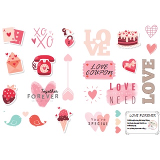 Sticker trang trí khung ảnh cưới, album tình yêu, ảnh sinh nhật cho bé, giáng sinh
