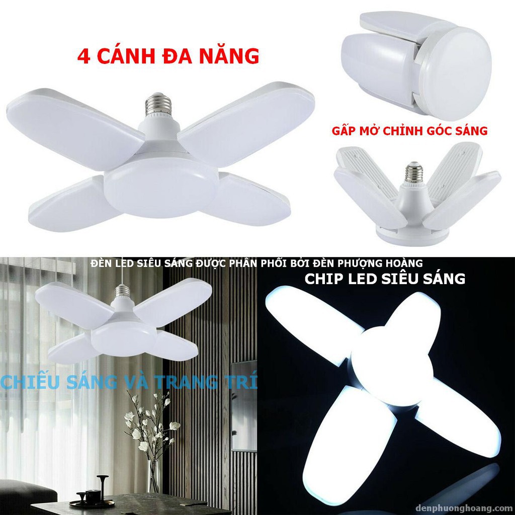 [FREESHIP] Bóng đèn led 65W cánh hình quạt siêu sáng