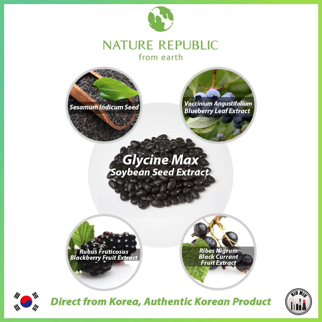 Dầu Gội Đầu Chiết Xuất Đậu Đen NATURE REPUBLIC Chống Rụng Tóc