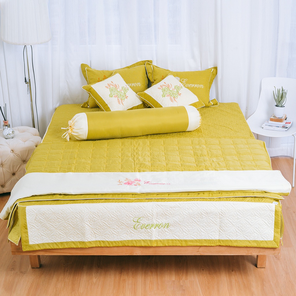 Bộ Ga Gối Chất Satin 5 Món (3 Vỏ Gối, Ga, Chăn) Nhiều Màu Lựa Chọn | BigBuy360 - bigbuy360.vn