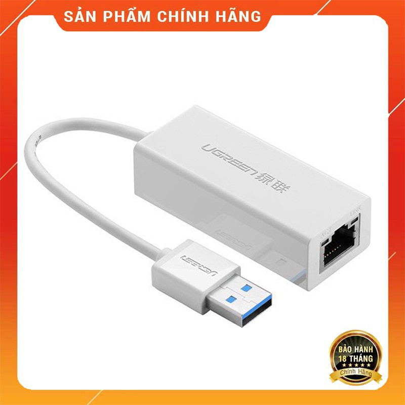 USB 3.0 to Lan Ugreen 20255 hỗ trợ 10/100/1000 Mbps cao cấp