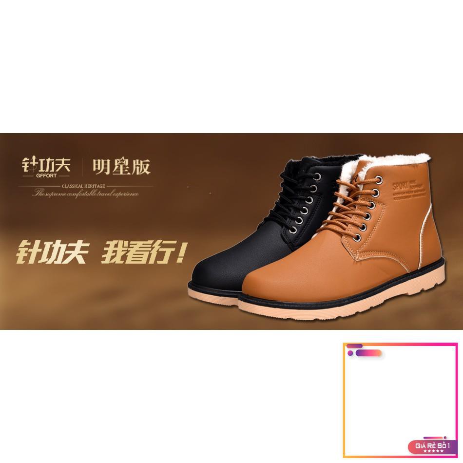 Giày Bốt Martin Đi Tuyết Kiểu Hàn Quốc Thời Trang Mùa Đông Cho Nam 2021  -V1