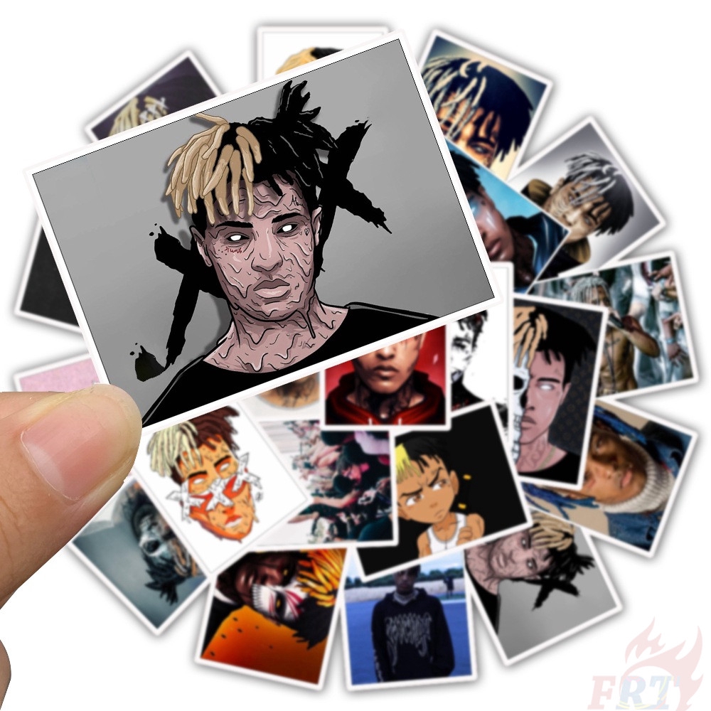 Bộ 25 sticker kiểu áp phích mini hình Rapper XXXTentacion trang trí vali hành lý/laptop/ván trượt