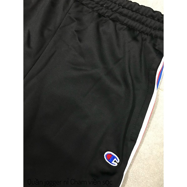 Quần Jogger nỉ Cham viền sọc