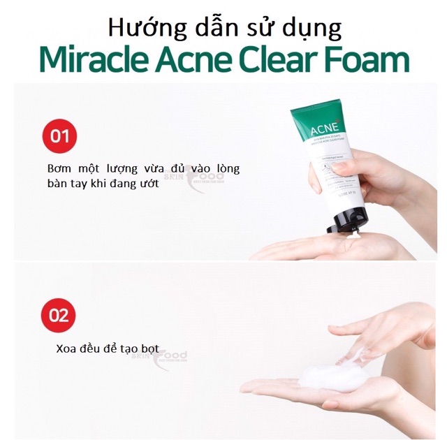 Sữa Rửa Mặt Some By Mi AHA-BHA-PHA 30 Days Miracle Acne Clear Foam 100ml (Sữa rửa mặt AHA xanh)