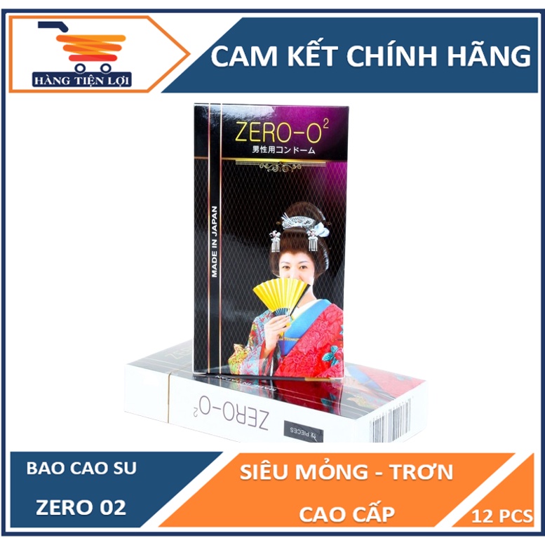 Bao cao su Siêu mỏng Zero 02 - 12 cái - Hàng Nhập khẩu Nhật 100%%