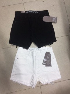 Quần sọt lưng cao lai tua