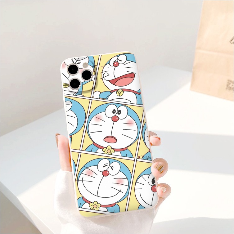 Ốp iphone cạnh vuông MÈO Ú DO.RA dễ thương cho ip 6/8/7/plus/x/xr/xsmax/12 pro max/11pro max/13 pro max-nt061