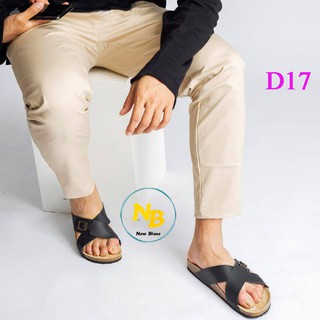 Giày Dép Đế Trấu Da Bò Thật [CHÍNH HÃNG - giày dép nam nữ unisex] - D17