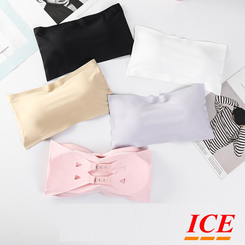 Áo ống không dây chất liệu lụa lạnh thoải mái thời trang phong cách quyến rũ cho nữ