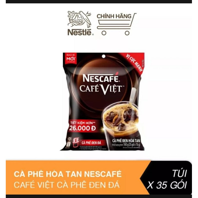 combo 3 bịch cafe đen 35 gói*16g