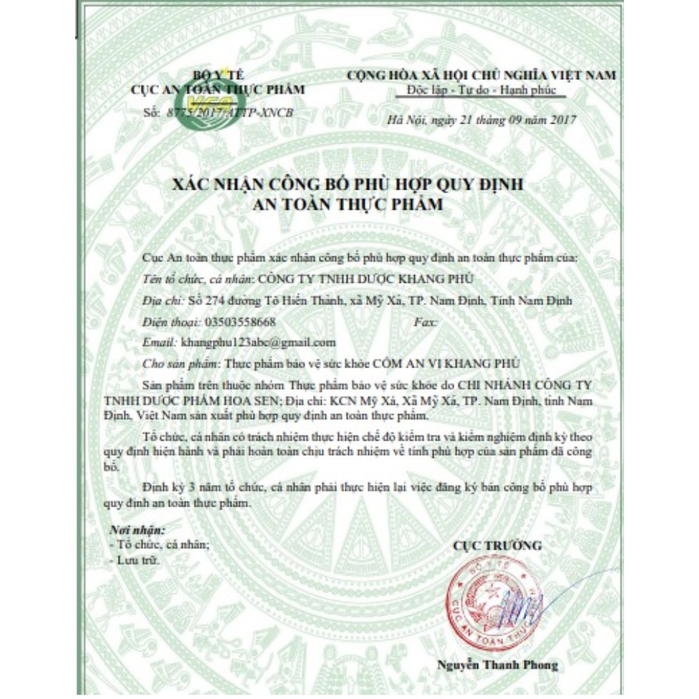An Vị Khang Phú - Hỗ trợ làm giảm tổn thương dạ dày, tá tràng, giảm các triệu chứng như ợ hơi, ợ chua, đầy bụng
