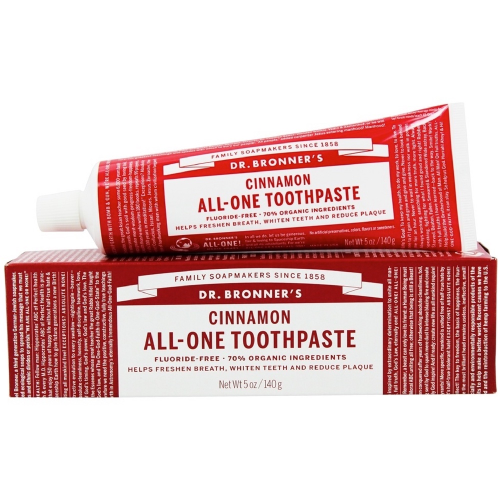 Kem đánh răng 70% hữu cơ 140g DR-BRONNER'S All-one-Toothpaste