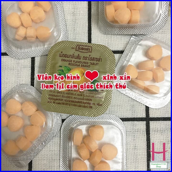 Vỉ 12 hộp nhỏ Kẹo C Cam Tim Thái – Vé về tuổi thơ { H }