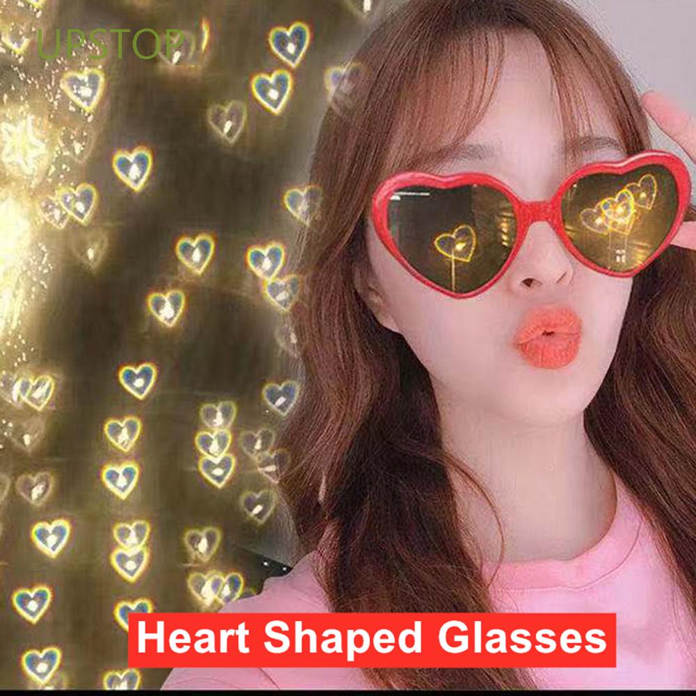 UPSTOP Become Love Heart Diffraction Glasses Image Special Effect Heart-shaped Glasses New Fashion Durable Long-lasting