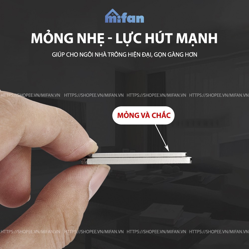 Nam Châm Gắn Cửa Lực Hút Cực Mạnh - Thép Siêu Bền, Keo 3M - Dán Chốt Tủ Quần Áo, Ngăn Kéo, Cửa Ra Vào Tiện Lợi