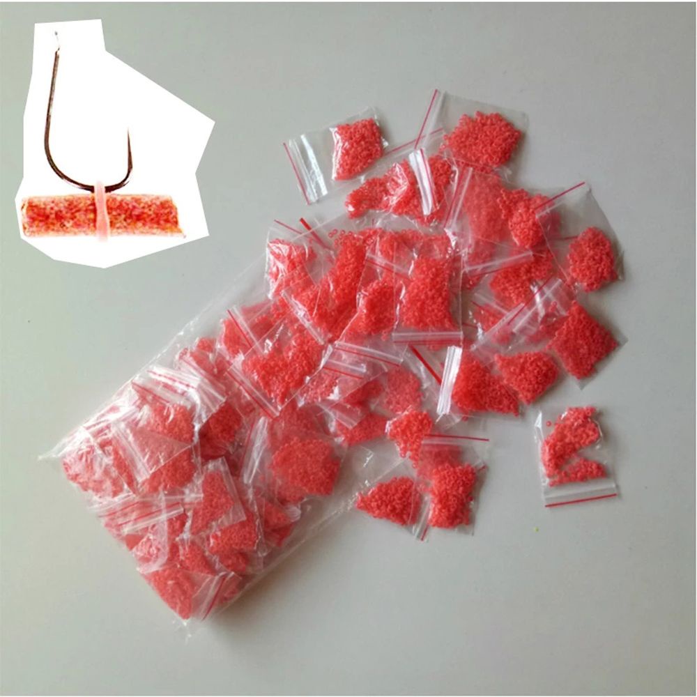 Set 1600 mồi giả cao su màu đỏ giả trùn huyết câu cá tiện dụng