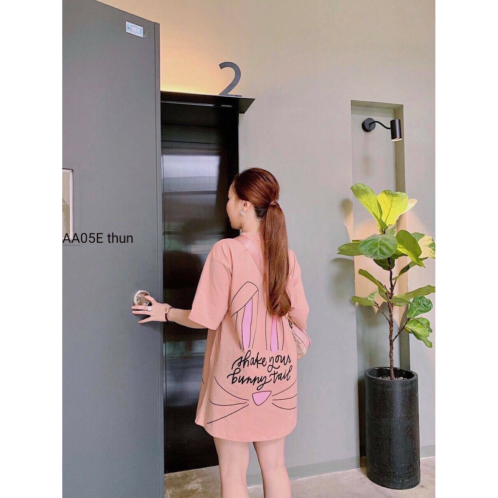 Áo thun in tay lỡ form rộng IN THỎ Unisex - Ulzzang mặc cặp - Xưởng Sỉ Thun