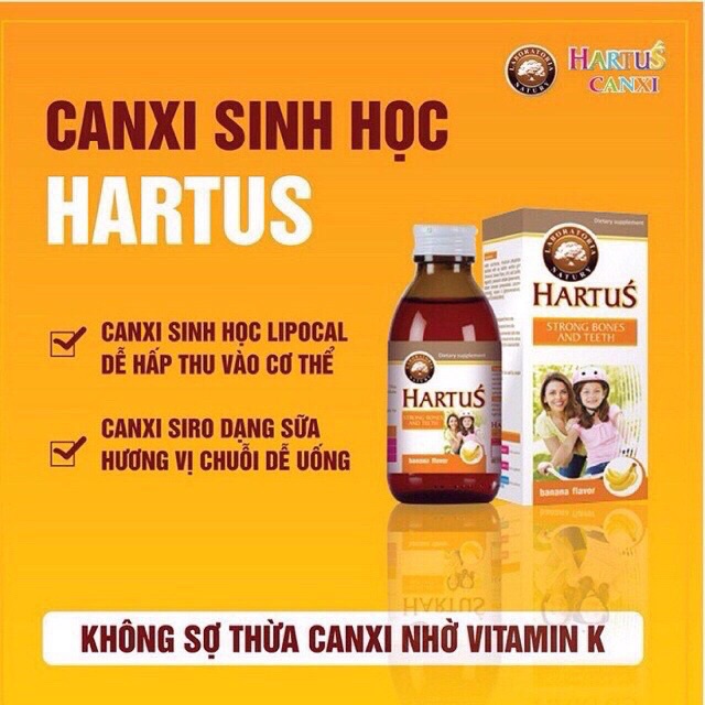 [Kèm Quà Tặng ] Hartus Strong Bones and teeth - Hartus Canxi cho trẻ từ 4 tháng tuổi