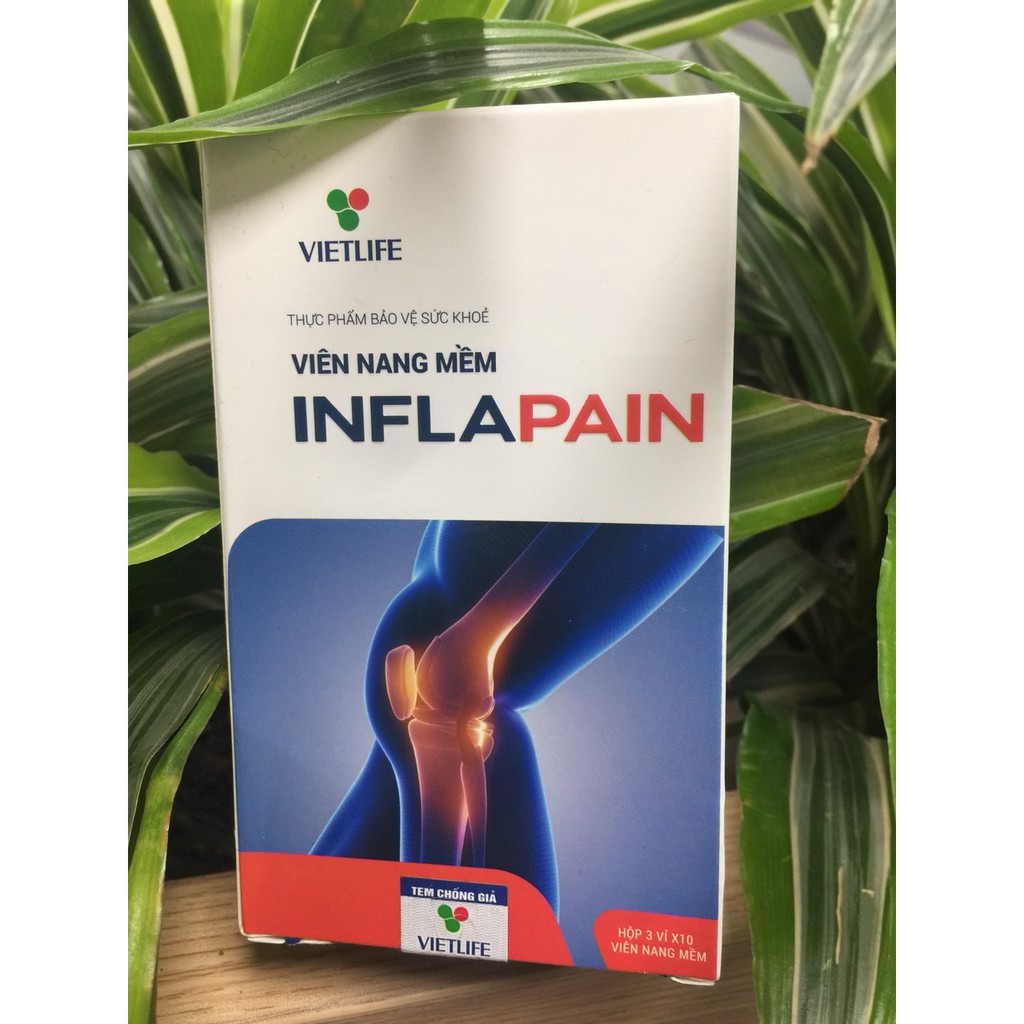 Vietlife Inflapain - Hỗ trợ giảm đau xương khớp do thoái hóa khớp, tăng dịch nhờn khớp (hộp 3 vỉ x 10 viên nang mềm)