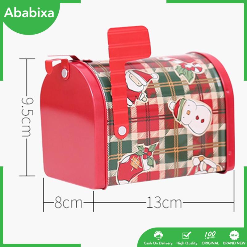 [Ababixa] Hộp Thư Trang Trí Giáng Sinh Màu Đỏ Phong Cách Anh Quốc
