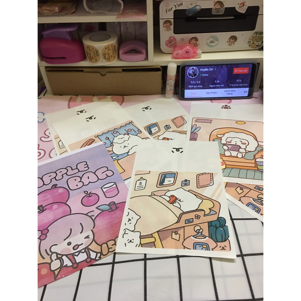 Túi Giấy Mini Đựng Quà Scrunchies Bánh Kẹo Dễ Thương Túi Kraft Gói Hàng Caro Cute Giá Rẻ Xinh