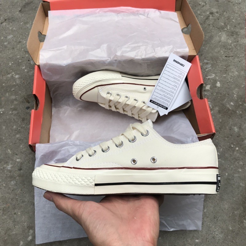 Giày Thể Thao Nam Nữ 𝗖𝗼𝗻𝘃𝗲𝗿𝘀𝗲 𝗔𝗹𝗹 𝗦𝘁𝗮𝗿 𝟭𝟵𝟳𝟬𝘀 - Giày CV 1970s Trắng Thấp Siêu Cấp