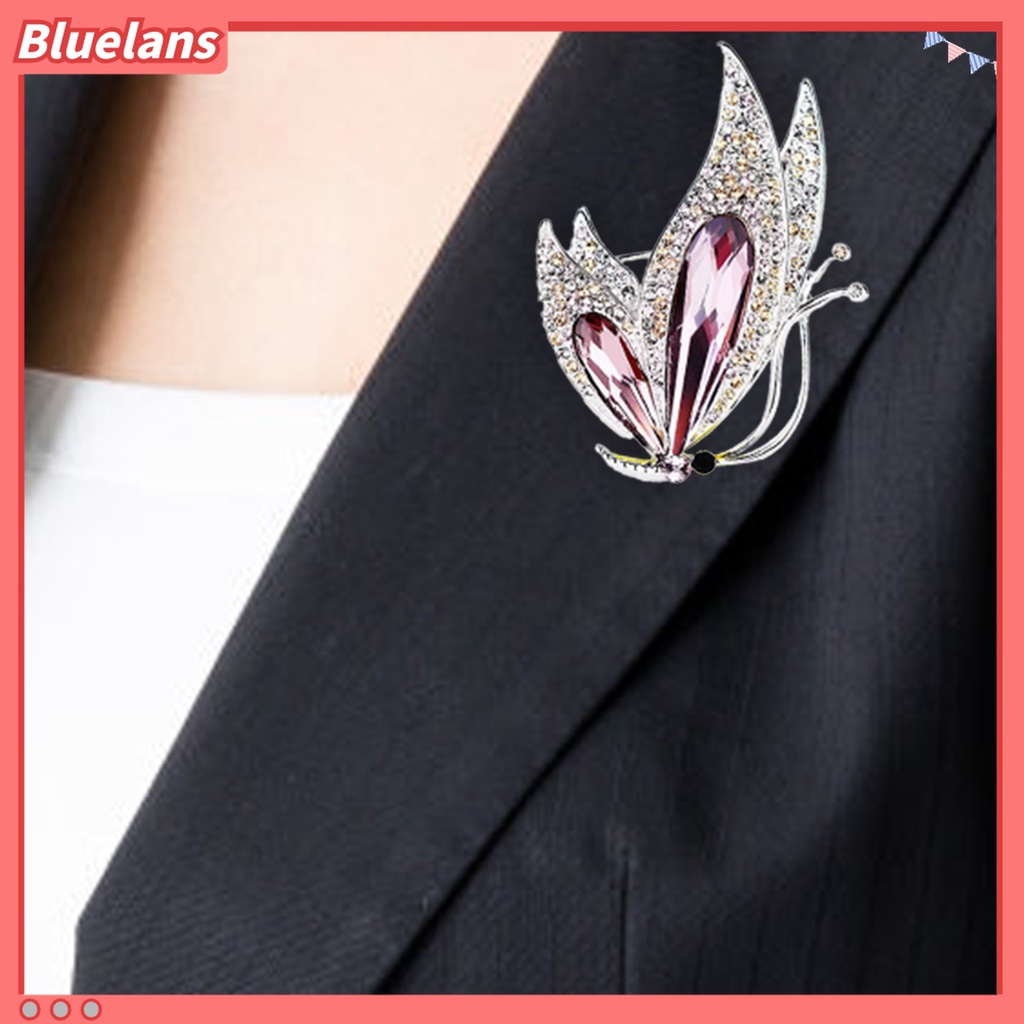 Ghim Cài Áo Hình Bướm Đính Đá Nhân Tạo Thời Trang