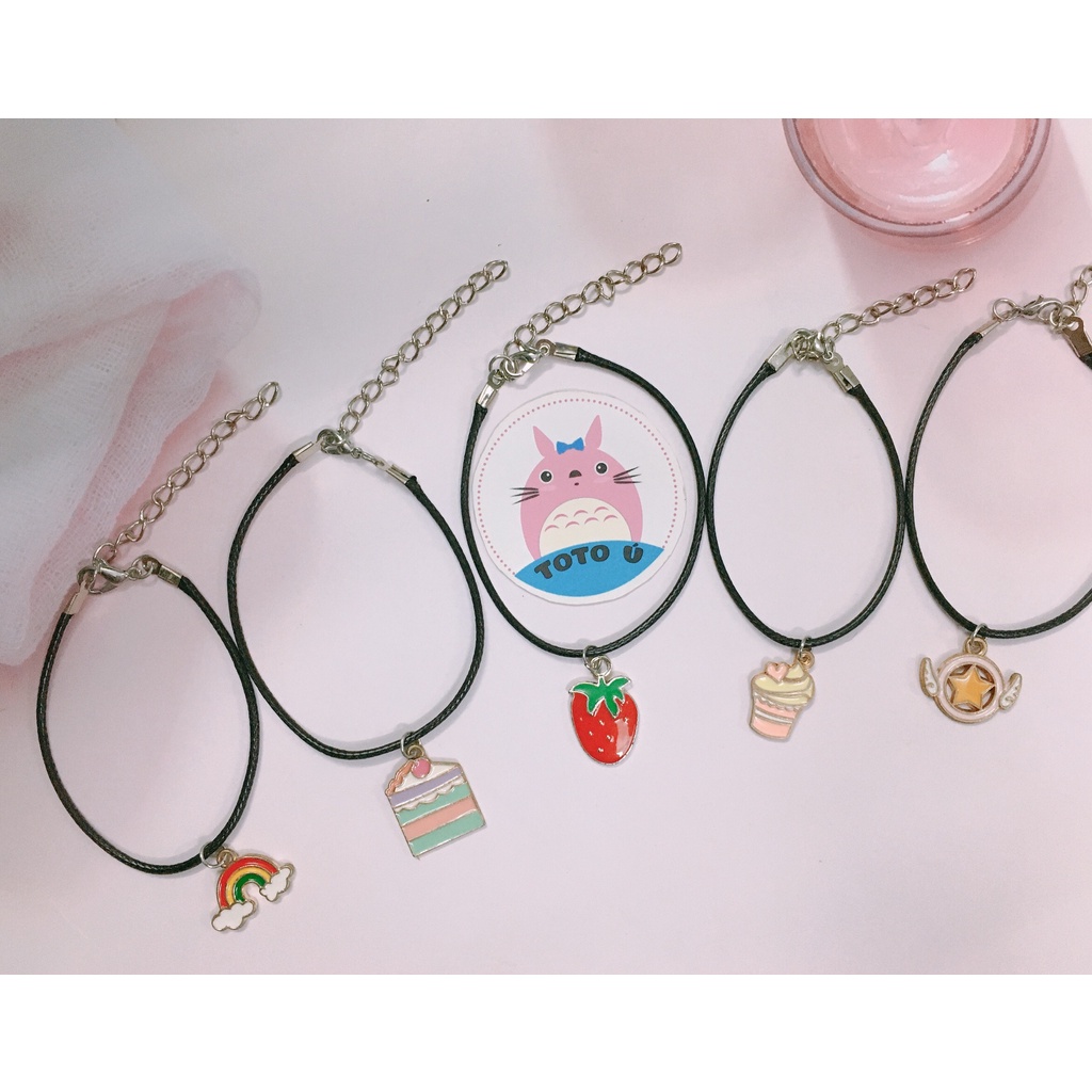 Vòng dây đen hoạt hình bơ, bò sữa, cung hoàng đạo