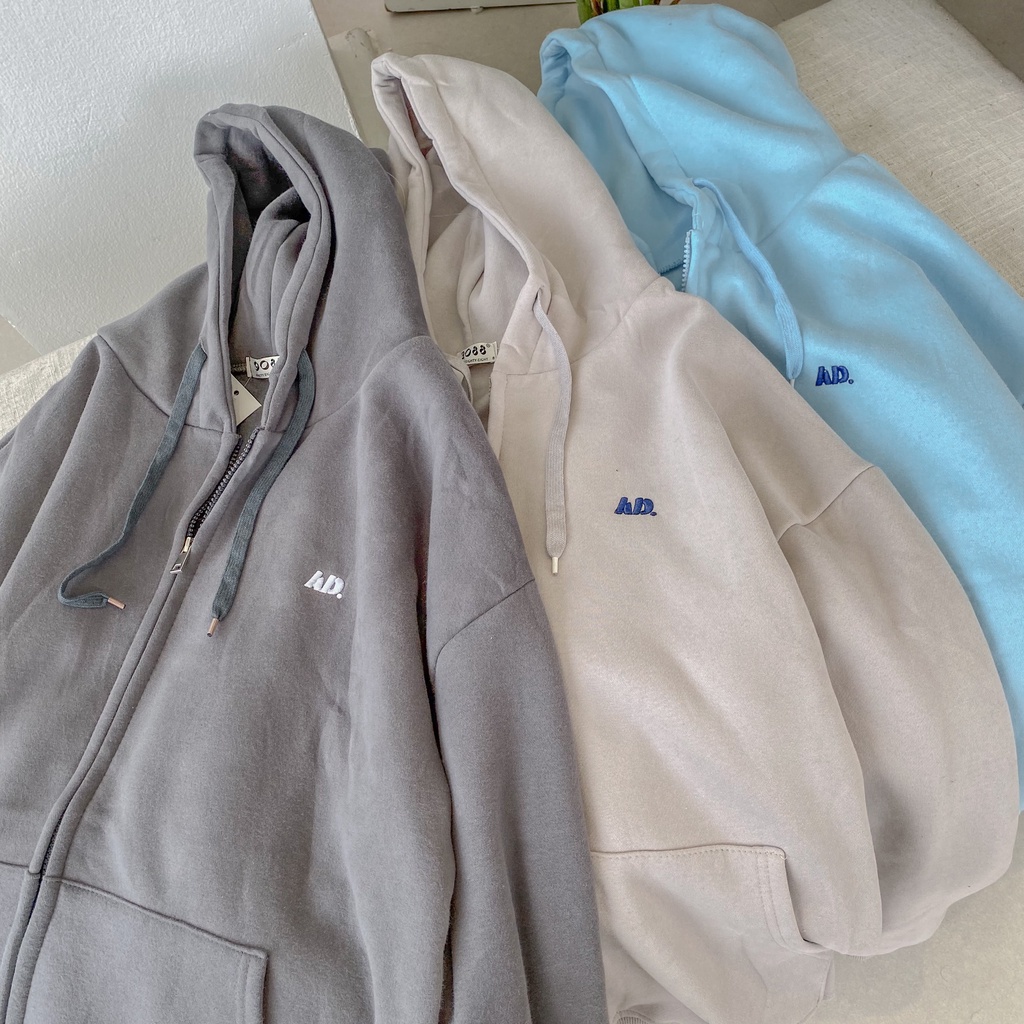 Áo khoác nỉ Hoodie in chữ AD trước ngực nhiều màu ulzzang basic - Made by Fiin | BigBuy360 - bigbuy360.vn