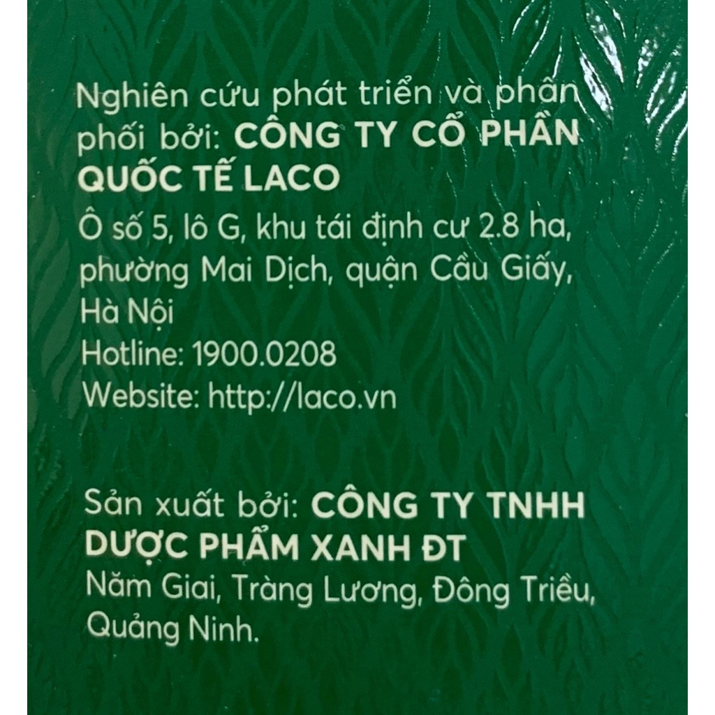 Dầu gội Laco phủ bạc nhuộm tóc thảo dược