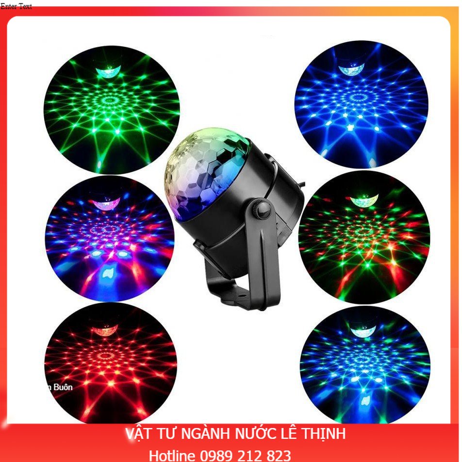Đèn Led Xoay Trang Trí 7 Màu - Đèn Trang Trí Sân Khấu, Phòng Karaoke 3 Màu, Xoay 360 Độ