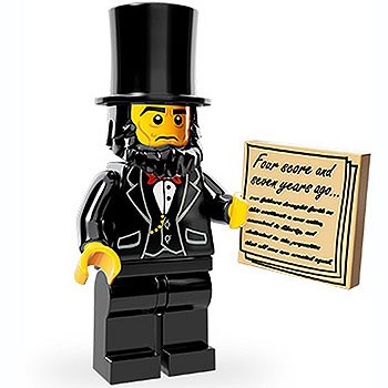 Lego Minifigures - Abraham Lincoln (Lego Movie Series 1) - Tổng thống Mỹ - Used