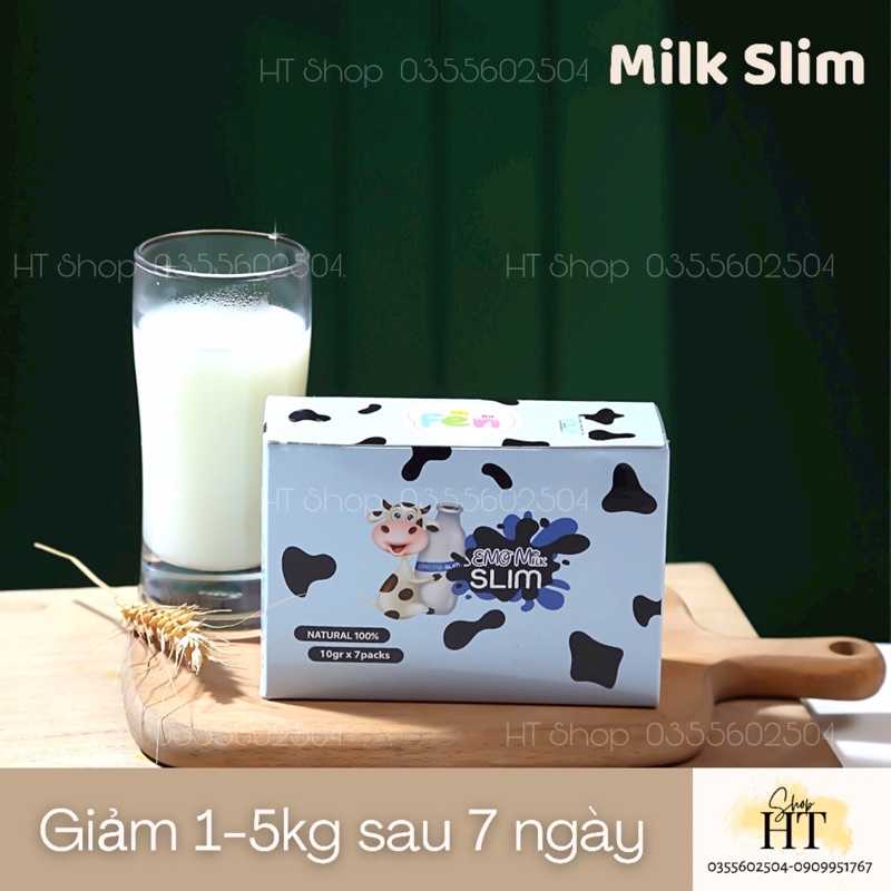 [ Milk Slim ] SỮA UỐNG GIẢM CÂN EmoSlim / Giảm 1-5kg sau 7 ngày / Tặng kèm bình đựng nước 100ml